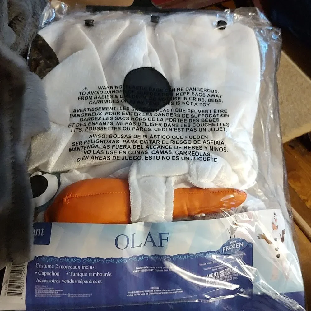 Disney Olaf Small Plush Hallowen Costume - New - Picture 3 of 5